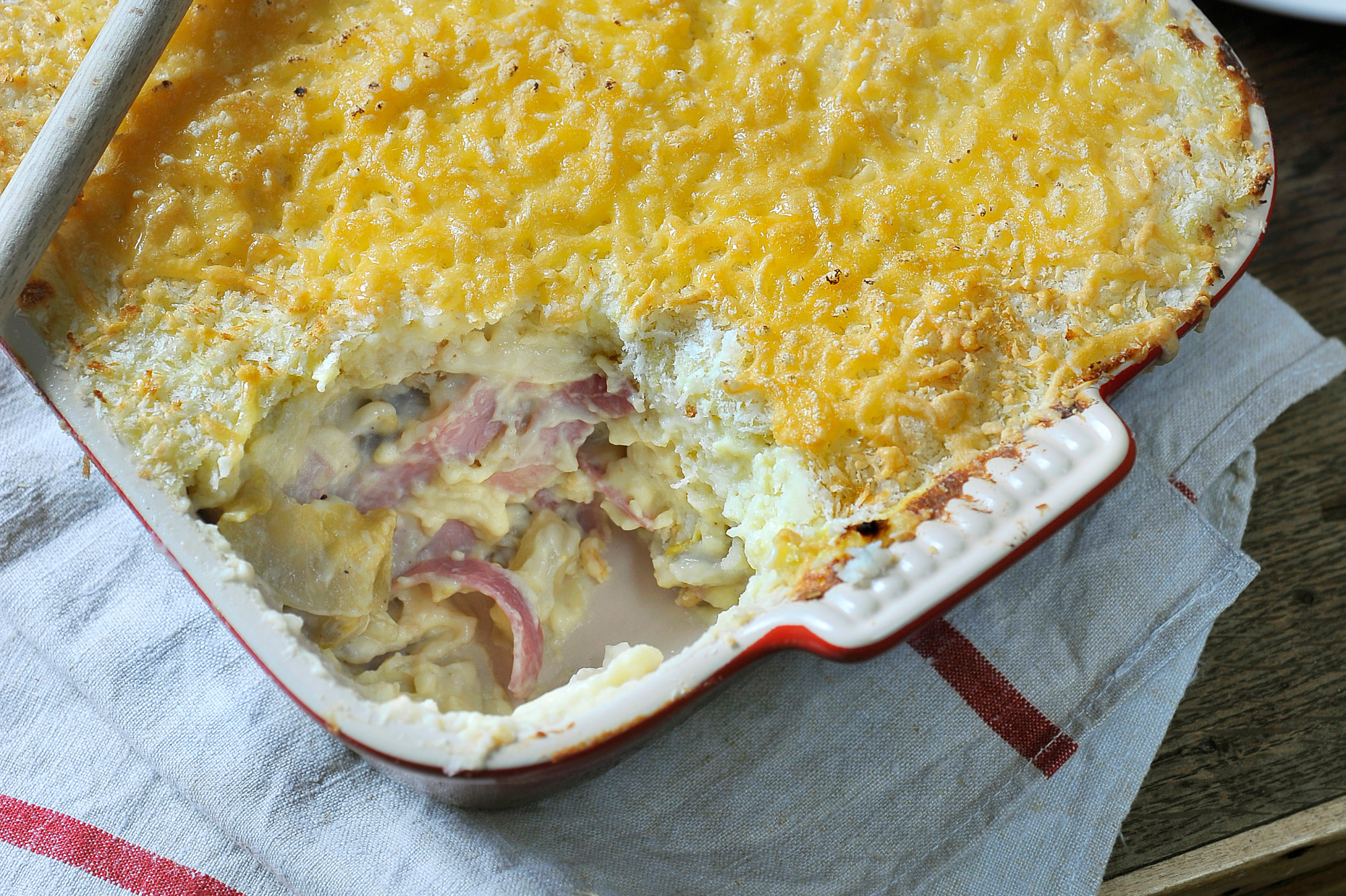 Ovenschotel met witloof en ham